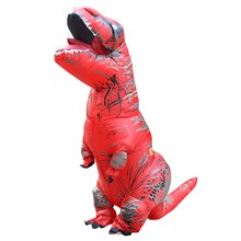 Red Dinosaur Adult Inflatable Costume T-Rex Fancy Dress Halloween Blow up Costumes