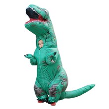 Green Dinosaur Child Inflatable Costume T-Rex Fancy Dress Halloween Blow up Costumes
