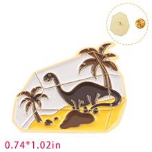 Cute Enamel Pin Cartoon Dinosaur Brooch Pin Animal Patter Lapel Pin Accessory for Backpacks Badges Hats Bags for Women Girls Kids Gift