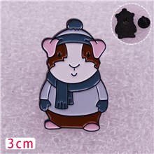 Guinea Pig Cartoon Enamel Brooch Pin Badge