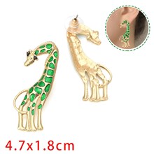 Cute Cartoon Giraffe Alloy Stud Earrings