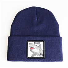 Shark Dark Blue Knit Hat