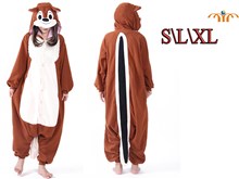 Cartoon Squirrel Kigurumi Onesie Cosplay Animal Jumpsuit Costume
