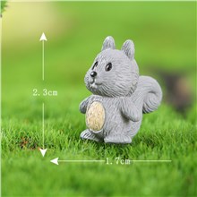 Cute Squirrel Resin Figurines Animals Decorative Statue Garden Miniature Moss Landscape Cartoon Crafts