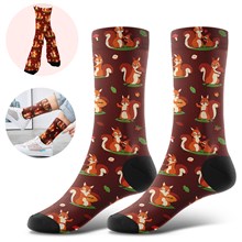 Novelty Cotton Squirrel Socks Funny Animal Socks
