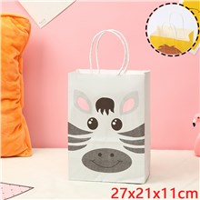 Cartoon Zebra Paper Bag Gift Bag Treat Bag Goodie Bag