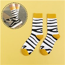 Novelty Zebra Socks Funny Cute Pattern Print  Socks