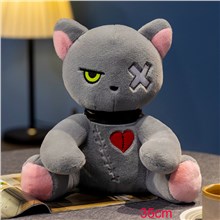 Punk Crazy Cat Plush Doll Gothic Stuffed Soft Plush Toy