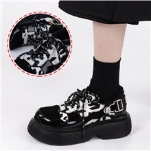Cow Print Womens Loafers JK Cosplay Shoes