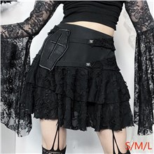 Gothic Skirt Punk Sexy Mini Black Lace Skirt