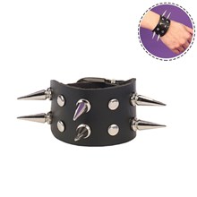 Gothic Lolita Punk Black Rivet Leather Bracele