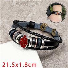 Red Cloud Punk Braceler Leather Wristband