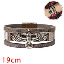 Punk Eagle PU Leather Bracelet Boho Wristband