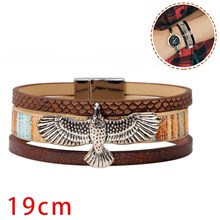 Punk Eagle PU Leather Bracelet Boho Wristband