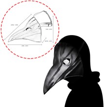 Punk Plague Doctor Bird Mask Halloween Costume Cosplay PU Leather Masks for Adult