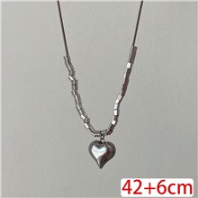 Punk Love Heart Titanium Steel Necklace
