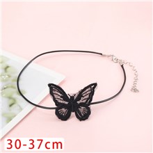 Gothic Lolita Punk Black Butterfly Necklace Choker