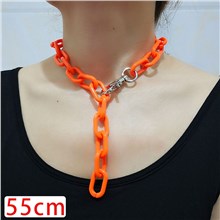 Punk Alloy Orange Acrylic Necklace Gothic Choker
