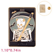 Punk Skeleton Man Brooch Brooches Lapel Pin Shirt Badge  Jewelry Pins