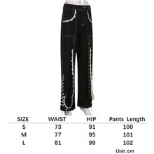 Women Gothic Cargo Pants Loose Low Waist Trousers Wide Leg Baggy Jeans Harajuku Streetwear Punk