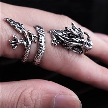 Men's Dragon Claw Punk Hip Hop Ring Fashion Adjustable Opening Goth Claw Ring