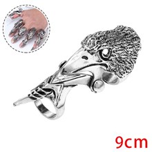 Eagle Knuckle Joint Full Finger Double Ring Punk Rock Gothic  Rings Halloween Cosplay  Accessories 