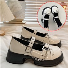 Punk Womens Mary Jane Shoes Goth Cosplay Shoes