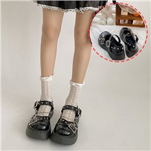 Punk Womens Mary Jane Shoes Goth Cosplay Shoes