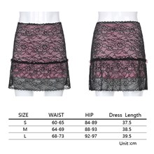 Steampunk Clothing for Women Black Lace Pirate Pink Skirt Costume