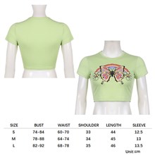 Butterfly Green Women's Short Sleeve Round Neck Tee T-Shirt
