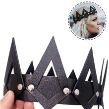 Women's Party Crown Mask Black Masquerade Headband Gothic Punk Cosplay Props Accessories