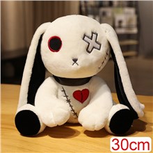 Punk Crazy Rabbit Plush White Bunny Toy