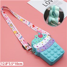 Ice Cream Fidget Toys Pop Small Purse Anxiety Stress Relief Shoulder Bag