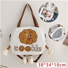 Cookies Canvas White Clear Shoulder Bag