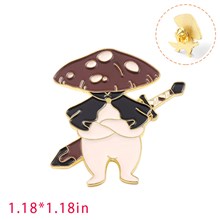 Cute Cartoon Mushroom Ninja Enamel Pin Brooch