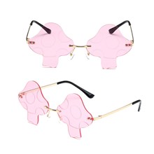 Rimless Cute Sunglasses Mushroom Pink Glasses