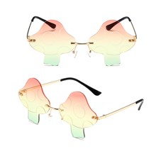 Rimless Cute Sunglasses Mushroom Glasses