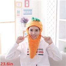 Funny Novelty Cute Carrot Plush Hat Photo Props Dress Up Hat Cosplay Halloween Party Costume Headgear