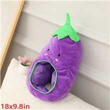 Funny Novelty Cute Eggplant Plush Hat Photo Props Dress Up Hat Cosplay Halloween Party Costume Headgear