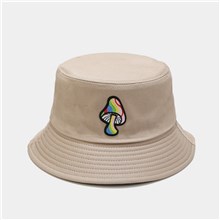 Psychedelic Mushroom Bucket Hat Solid Color Beach Hat Summer Travel Sun Hats Fisherman Cap