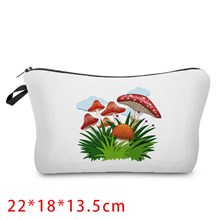 Mushroom Cosmetic Bag for Women,Waterproof Makeup Bags