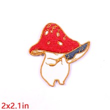 Funny Mushroom With Knife Embroidered Badge Patch