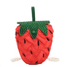 Cute Red Strawberry Fruit Shoulder Bag
