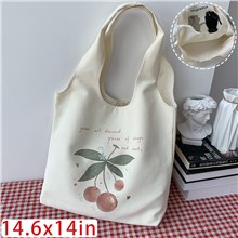Cherry Canvas Shopping Bag Tote Bag Shoulder Bag