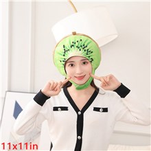 Funny Novelty Cute Kiwifruit Plush Hat Photo Props Dress Up Hat Cosplay Halloween Party Costume Headgear