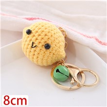 Crochet Lemon Bag Charm Keychain Fruit Keychain Cute Key Ring