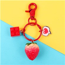 Cute Fruits Strawberry PVC Keychain Key Ring
