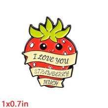 Cute Strawberry Enamel Pin Brooch Badge