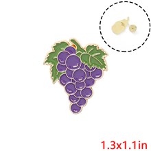 Cute Cartoon Grape Enamel Pin Brooch Badge