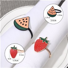 Watermelon Strawberry Fruits Napkin Rings Holders Napkin Buckle Table Decoration